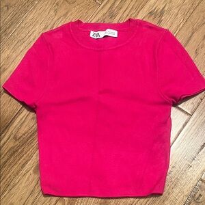 Zara Vibrant Pink Short Sleeve Tee